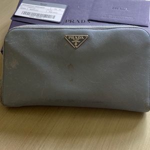 Baby blue Prada wallet